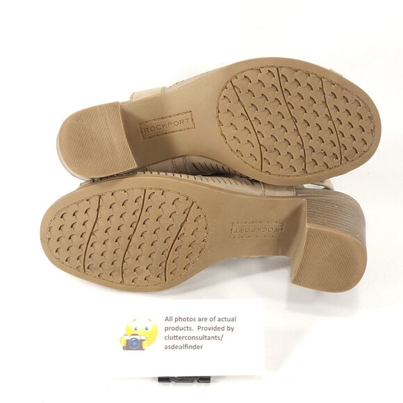 Rockport Slingback Open Toe Heel Sandals Womens Size 6.5 CDT07KH Beige - Picture 10 of 10